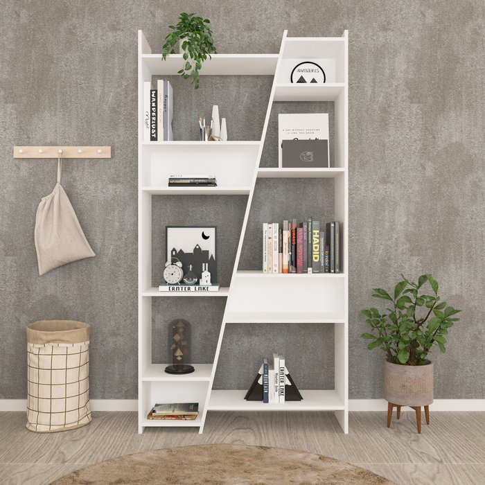 The Range | NAPLES Naples Tall Bookcase - White NAPLES Naples Tall Bookcase - White