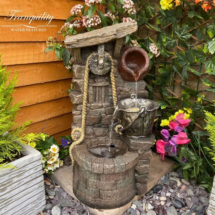 The Range | Tranquility Water Features Rustic Jug Mains Powered Water Feature - Grey Tranquility Water Features Rustic Jug Mains Powered Water Feature - Grey