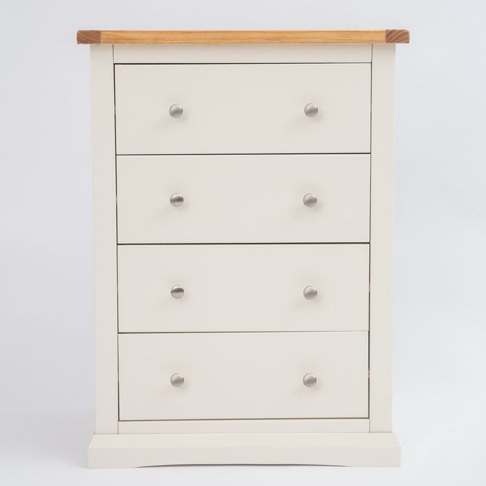 The Range | Cabinet Bits Castelli 4 Drawer Petite Chest - White / Chrome Cabinet Bits Castelli 4 Drawer Petite Chest - White / Chrome