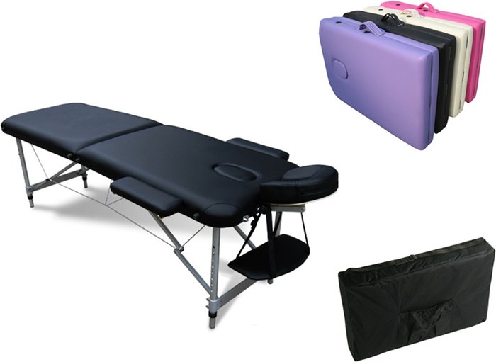 The Range | Westwood WestWood Portable Massage Table Bed Foldable 2 Section Aluminium Frame - Transparent Westwood WestWood Portable Massage Table Bed Foldable 2 Section Aluminium Frame - Transparent