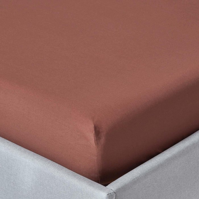 The Range | Homescapes 200 Thread Count Egyptian Cotton Fitted Sheet - Chocolate / Single Homescapes 200 Thread Count Egyptian Cotton Fitted Sheet - Chocolate / Single