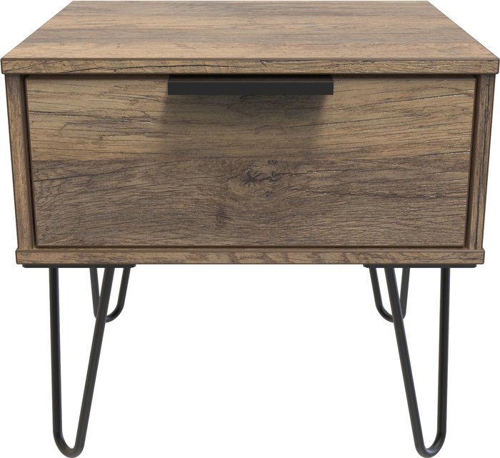 The Range | Hong Kong Ready Assembled 1 Drawer Bedside Cabinet - Vintage Oak Hong Kong Ready Assembled 1 Drawer Bedside Cabinet - Vintage Oak