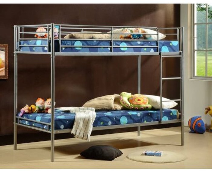 The Range | Humza Amani Lynton 3FT Metal Bunk Bed - Can split into 2 Beds - silver Humza Amani Lynton 3FT Metal Bunk Bed - Can split into 2 Beds - silver