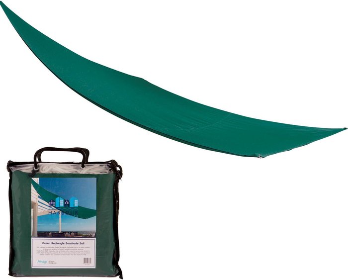 The Range | Harbour Housewares Rectangle Shade Sail - 2.5 x 3m - Green Harbour Housewares Rectangle Shade Sail - 2.5 x 3m - Green