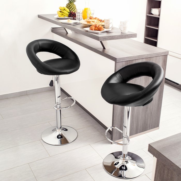 The Range | TECTAKE TecTake 2 Christian Bar Stools - Black TECTAKE TecTake 2 Christian Bar Stools - Black