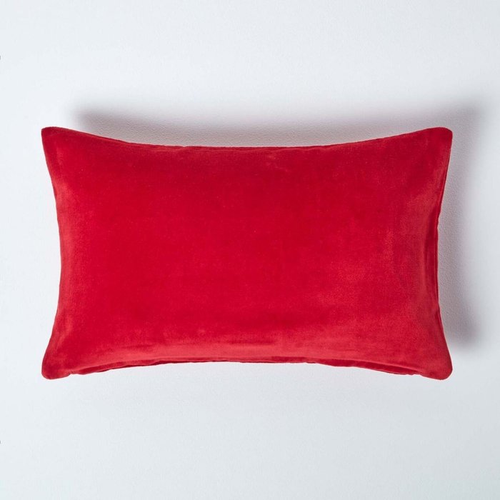 The Range | Homescapes Homescapes Velvet Cushion Cover - Red Homescapes Homescapes Velvet Cushion Cover - Red