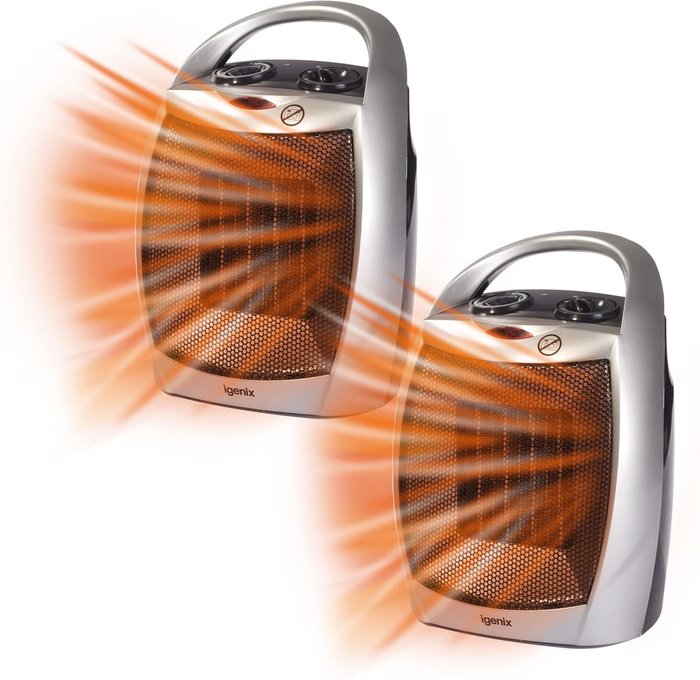 The Range | Igenix IGENIX IG9030 Portable Hot & Cool Fan Heater - Silver & Black Igenix IGENIX IG9030 Portable Hot & Cool Fan Heater - Silver & Black