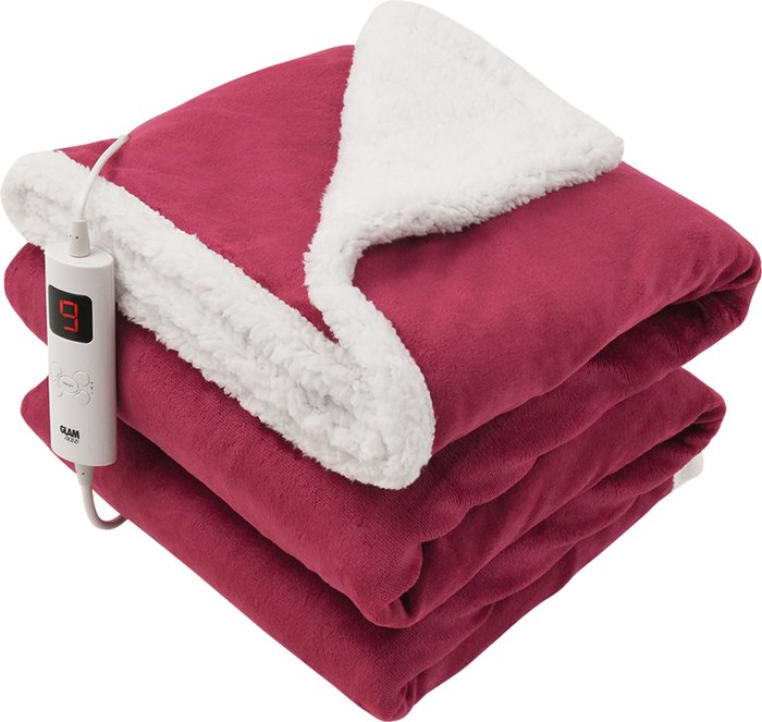 The Range | GlamHaus Heated Throw Electric Fleece Over Blanket Sofa Bed Large - Deep Dark Pink GlamHaus Heated Throw Electric Fleece Over Blanket Sofa Bed Large - Deep Dark Pink