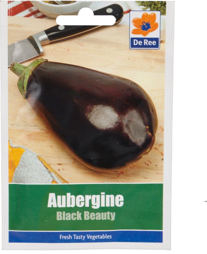 The Range | De Ree Black Beauty Aubergine Seed Packet De Ree Black Beauty Aubergine Seed Packet