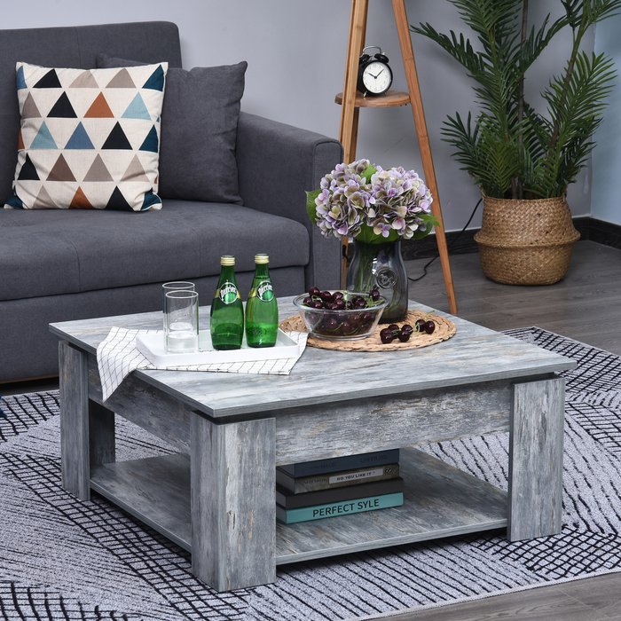The Range | HOMCOM 2 Tier Accent End Coffee Table - Wood Grain HOMCOM 2 Tier Accent End Coffee Table - Wood Grain