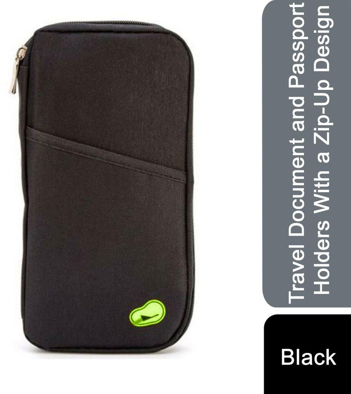 The Range | Flo Fashion Travel Document and Passport Holders With a Zip-Up Design - Black Flo Fashion Travel Document and Passport Holders With a Zip-Up Design - Black