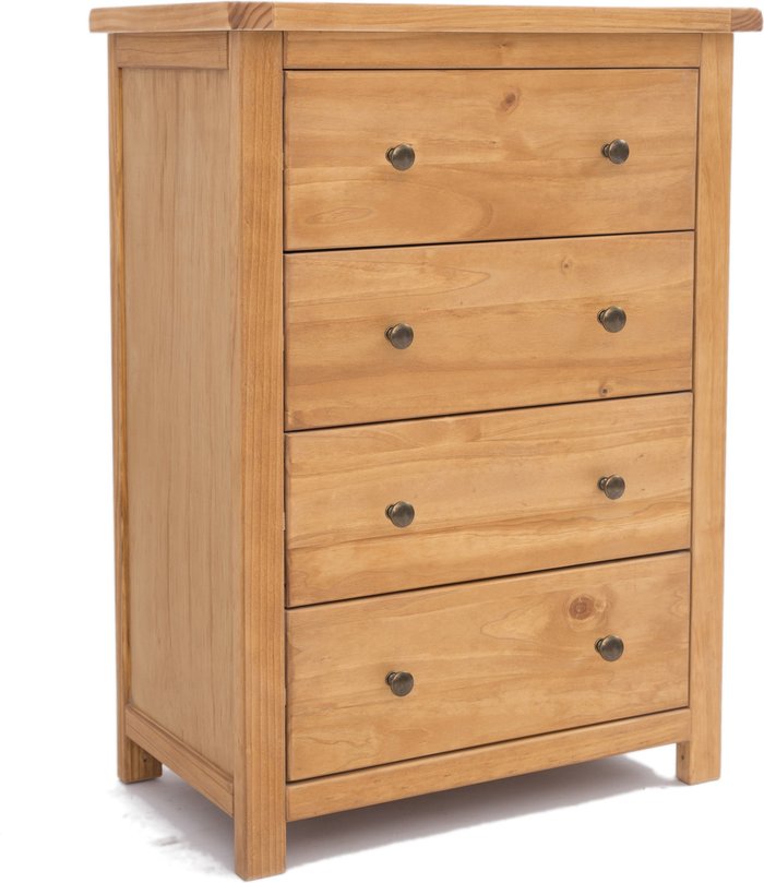 The Range | Cabinet Bits Lugo 4 Drawer Petite Chest - Brown / Brass Cabinet Bits Lugo 4 Drawer Petite Chest - Brown / Brass