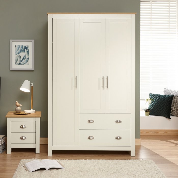 The Range | GFW Lancaster Triple Wardrobe Cream GFW Lancaster Triple Wardrobe Cream