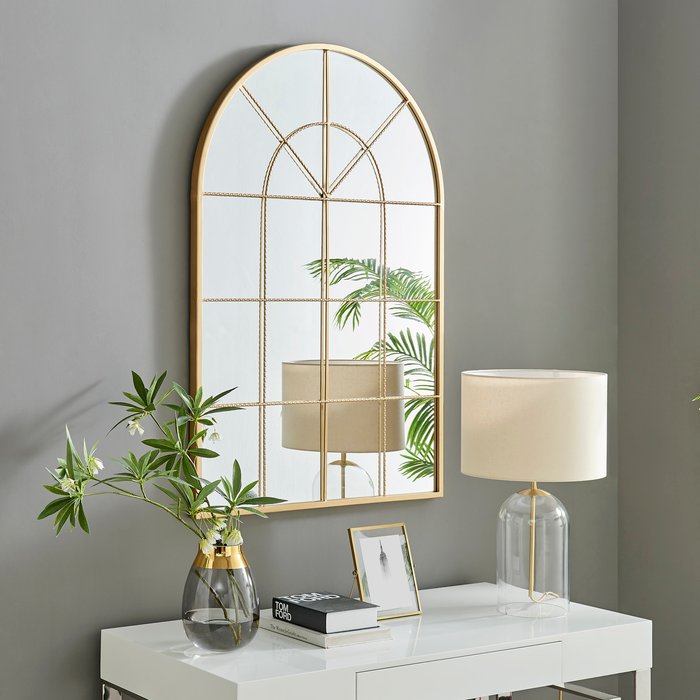 The Range | FurnitureboxUK Zeus Gold Window Floor or Wall Mirror - Large - Yellow FurnitureboxUK Zeus Gold Window Floor or Wall Mirror - Large - Yellow