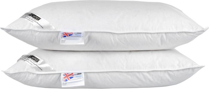 The Range | Homescapes Duck Feather and Down Pillow Pair - White Homescapes Duck Feather and Down Pillow Pair - White