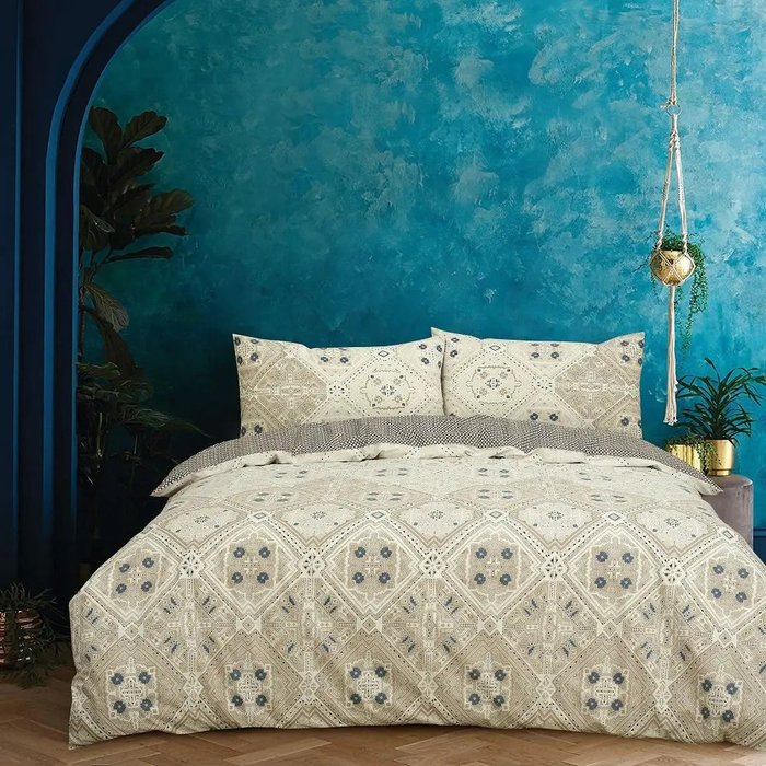The Range | Vantona Boutique Delicate Geo Duvet Cover Set Multi - Cream/Multi / Double Vantona Boutique Delicate Geo Duvet Cover Set Multi - Cream/Multi / Double