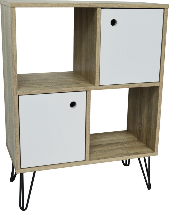 The Range | Techstyle Techstyle Open Sideboard Shelving With Cupboards White / Oak Techstyle Techstyle Open Sideboard Shelving With Cupboards White / Oak