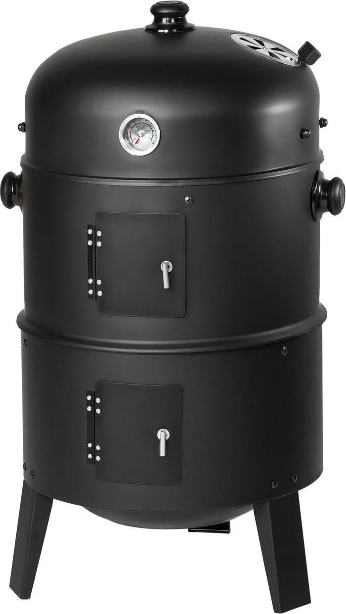 The Range | TECTAKE Tectake BBQ Smoker Barrel 3-in-1 Black TECTAKE Tectake BBQ Smoker Barrel 3-in-1 Black