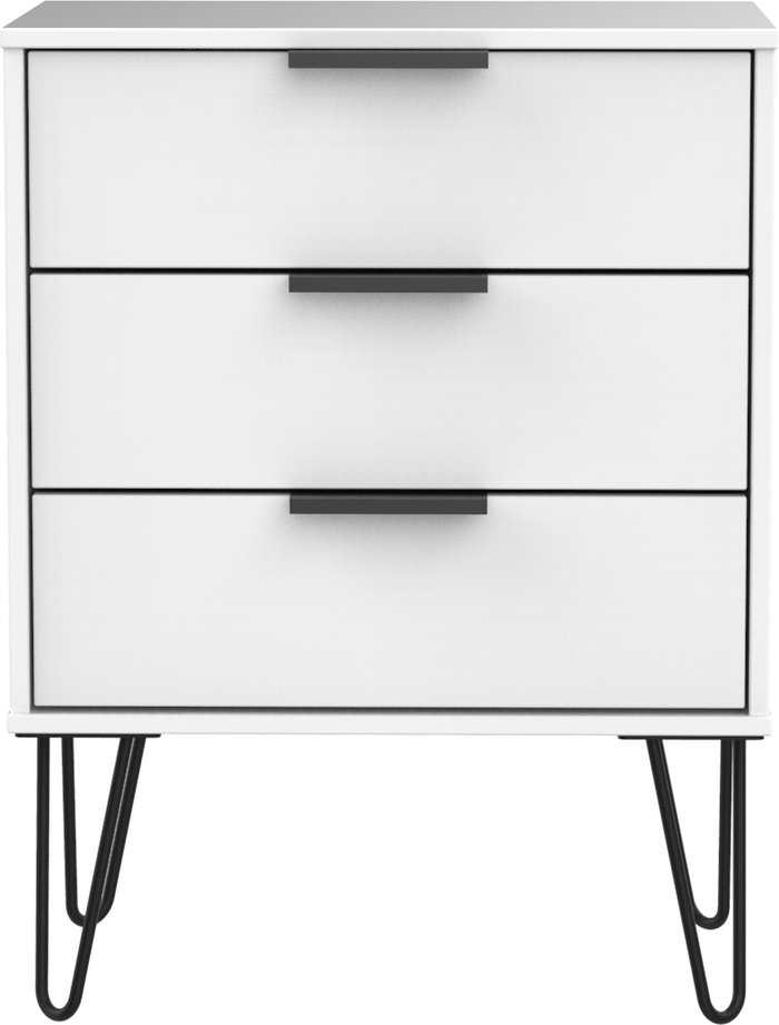 The Range | Hong Kong Ready Assembled 3 Drawer Midi Chest - White Matt Hong Kong Ready Assembled 3 Drawer Midi Chest - White Matt