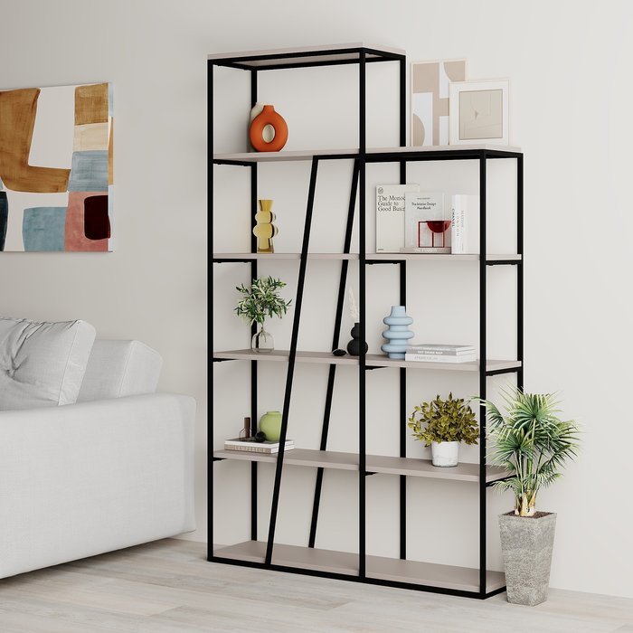 The Range | Decortie Pal Modern Bookcase Display Unit Room Separator - Mocha Grey Decortie Pal Modern Bookcase Display Unit Room Separator - Mocha Grey