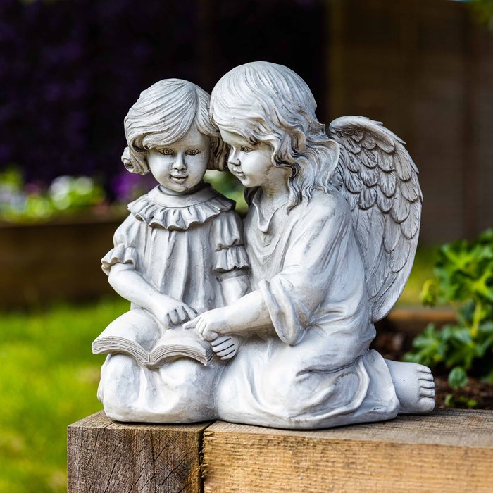 The Range | Garden Mile Guardian Angel Garden Ornament - Grey Garden Mile Guardian Angel Garden Ornament - Grey