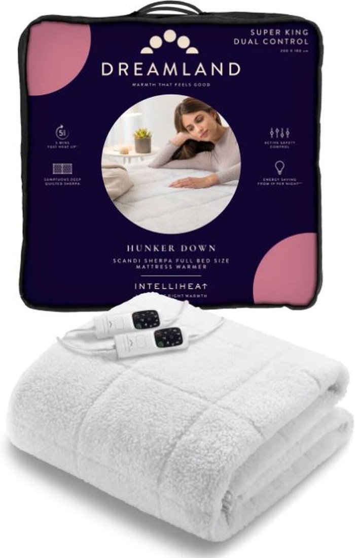 The Range | Dreamland DREAMLAND Scandi 16698 Electric Underblanket - Super King-size, White Dreamland DREAMLAND Scandi 16698 Electric Underblanket - Super King-size, White