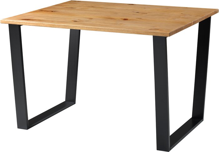 The Range | Core Products Texas Small Rectangular Dining Table With Black Metal Legs - Antique waxed pine Core Products Texas Small Rectangular Dining Table With Black Metal Legs - Antique waxed pine