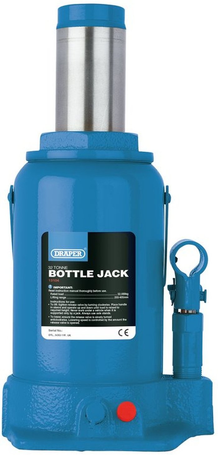 The Range | Draper Draper 130 Series Hydraulic Bottle Jack 10 Tonne Draper Draper 130 Series Hydraulic Bottle Jack 10 Tonne