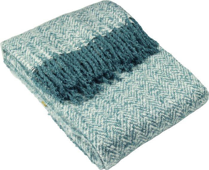 The Range | furn Furn. Weaver Throw Herringbone Design Fringed Edges Acrylic Teal furn Furn. Weaver Throw Herringbone Design Fringed Edges Acrylic Teal