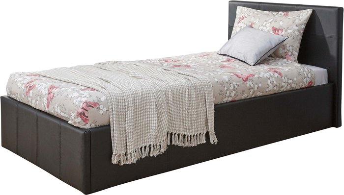 The Range | GFW End Lift Ottoman Bed - Black PU / Single GFW End Lift Ottoman Bed - Black PU / Single