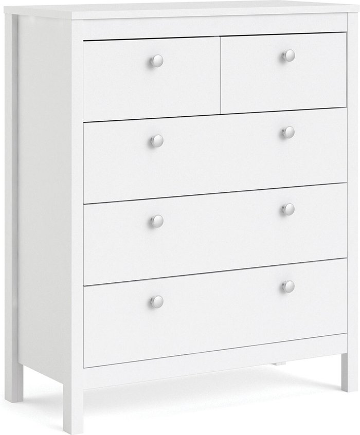 The Range | Furniture To Go Madrid 5-Drawer Chest - White Furniture To Go Madrid 5-Drawer Chest - White