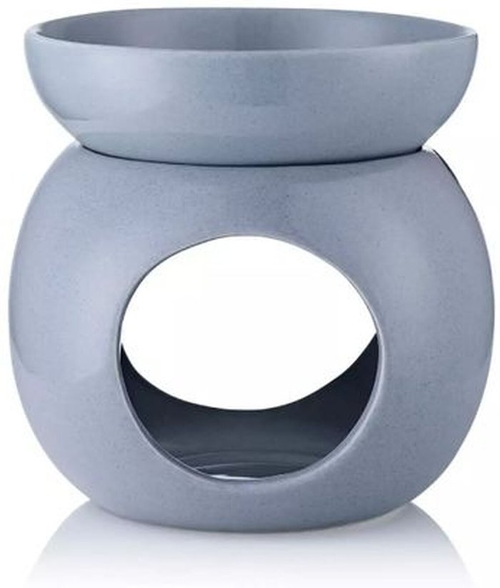 The Range | Kingsbury Gifts Ava May Round Wax Burner - Grey / 12cm Kingsbury Gifts Ava May Round Wax Burner - Grey / 12cm