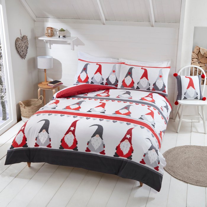 The Range | Festive Gonks Duvet Set - Double Festive Gonks Duvet Set - Double