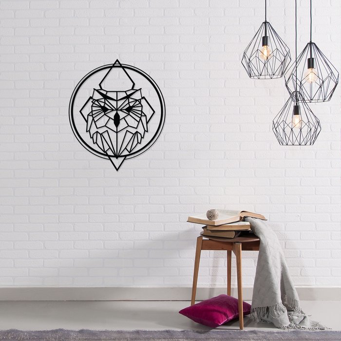 The Range | Decortie Owl Wall Art Metal Decorative Object - Black - Black Decortie Owl Wall Art Metal Decorative Object - Black - Black