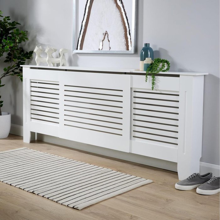 The Range | Home Source York Extending Radiator Cover - White Home Source York Extending Radiator Cover - White