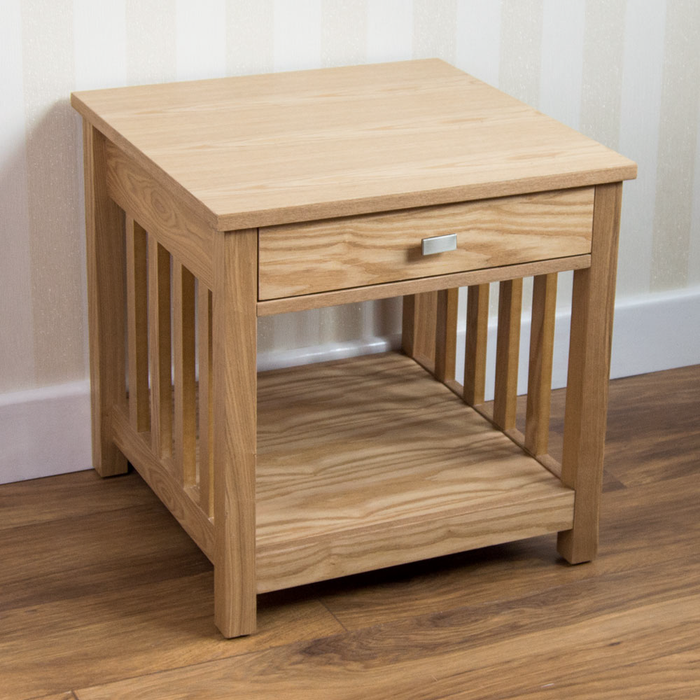The Range | Ashton 1 Drawer Lamp Table - Ash Ashton 1 Drawer Lamp Table - Ash
