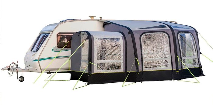 The Range | Olpro Olpro View Caravan Awning 300 With Porch - Black/Grey Olpro Olpro View Caravan Awning 300 With Porch - Black/Grey