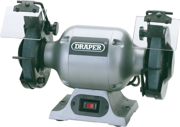 The Range | Draper Draper Bench Grinder H-Duty 150Mm230v - silver Draper Draper Bench Grinder H-Duty 150Mm230v - silver