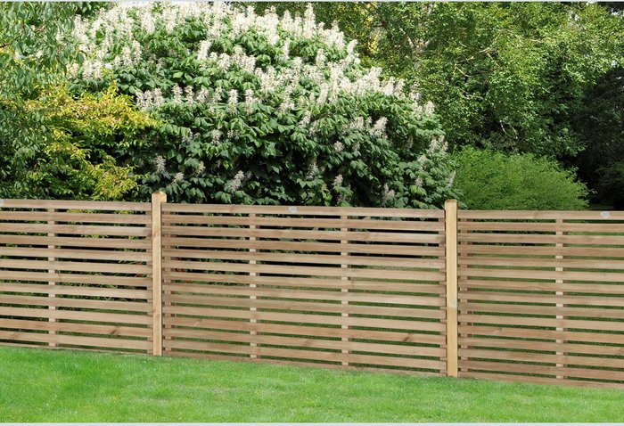 The Range | Forest Garden 1.8x0.9m Contemporary Slatted Fence - 3 Forest Garden 1.8x0.9m Contemporary Slatted Fence - 3