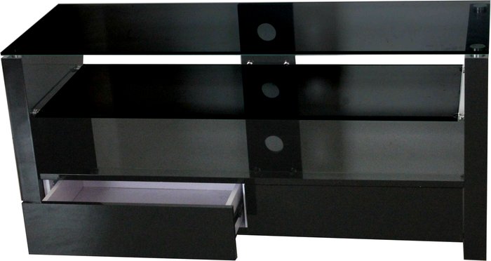 The Range | Tjs Harley 3 Shelves 2 Drawer TV Stand - Black Tjs Harley 3 Shelves 2 Drawer TV Stand - Black