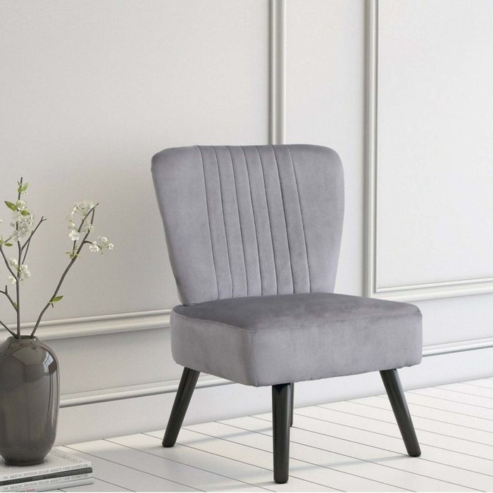 The Range | Neo Neo Grey Crushed Velvet Shell Accent Chair Neo Neo Grey Crushed Velvet Shell Accent Chair