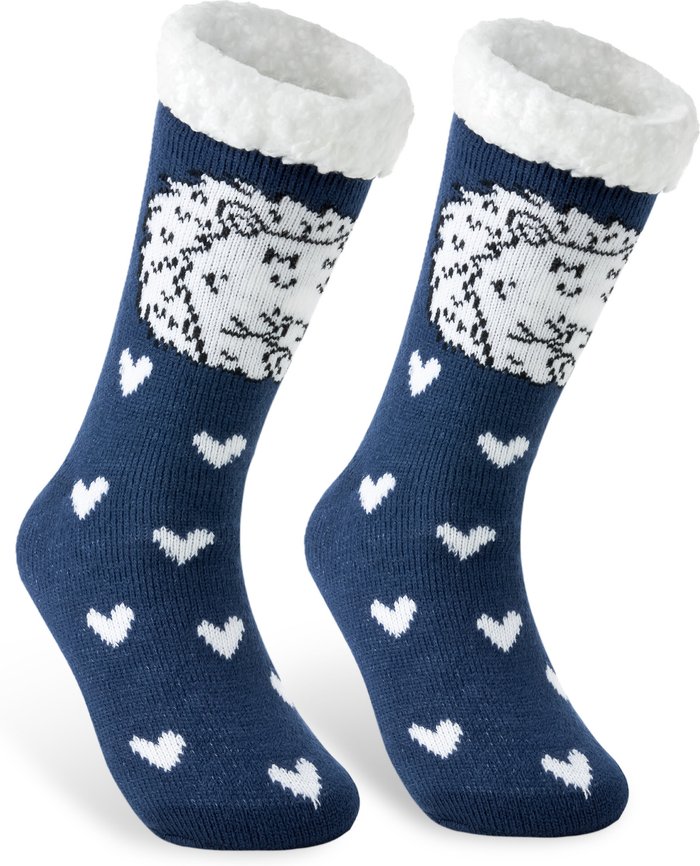 The Range | Ultra Super Cute Fluffy Wooly Slipper Socks with Grips - Blue / Hedgehog Ultra Super Cute Fluffy Wooly Slipper Socks with Grips - Blue / Hedgehog