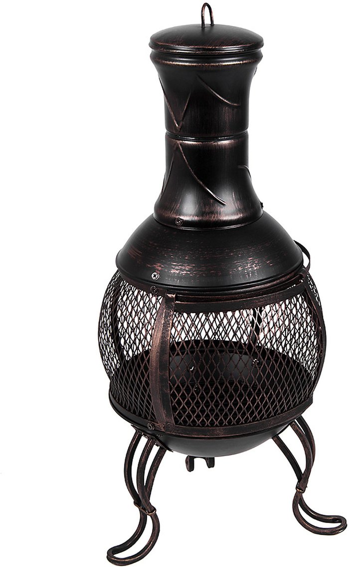 The Range | Steel Chimenea - Black and Gold - Black and Gold Steel Chimenea - Black and Gold - Black and Gold