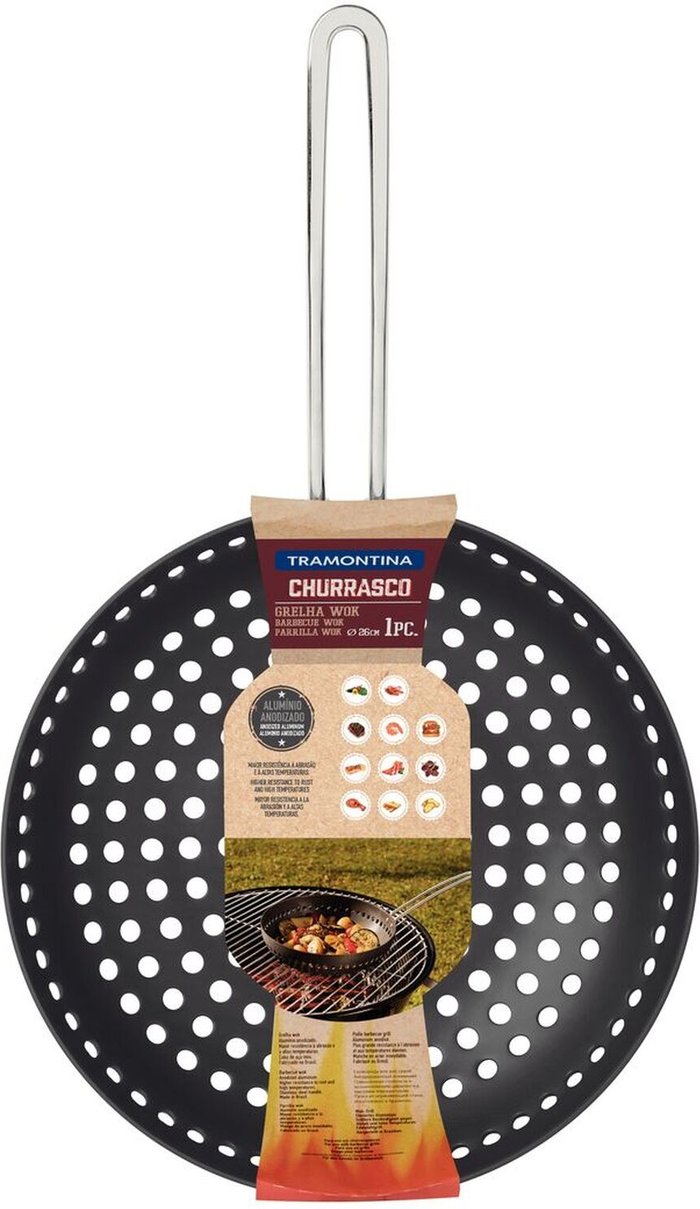 The Range | Tramontina Tramontina Barbeque Wok - Black / 26.5cm Tramontina Tramontina Barbeque Wok - Black / 26.5cm