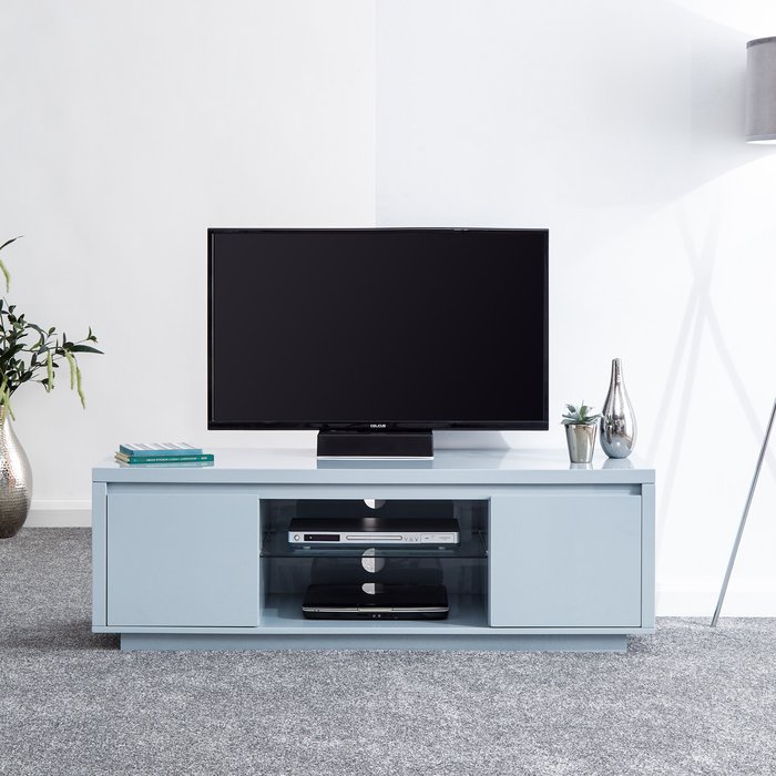 The Range | GFW Polar High Gloss LED Large TV Unit - Grey GFW Polar High Gloss LED Large TV Unit - Grey