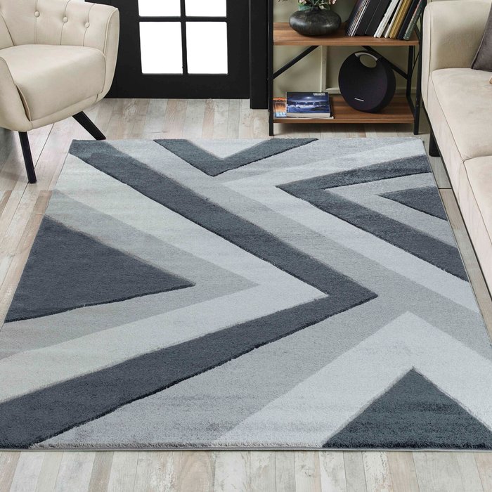 The Range | Serdim Rugs Serdim Rugs Valencia Zig Zag Design Rugs 60 x 110cm Grey Serdim Rugs Serdim Rugs Valencia Zig Zag Design Rugs 60 x 110cm Grey