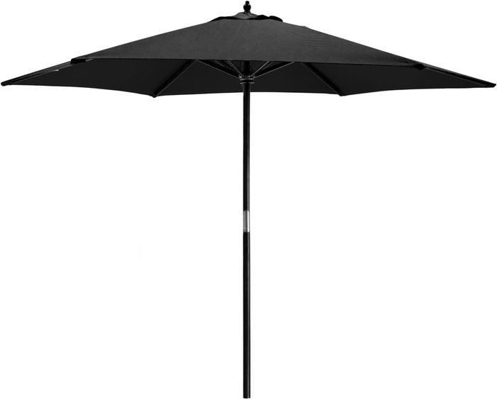 The Range | Harbour Housewares Wooden Garden Parasol - 2.7m - Black Harbour Housewares Wooden Garden Parasol - 2.7m - Black
