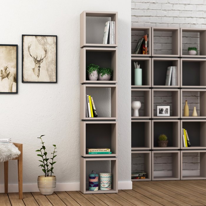 The Range | Decortie Multi Modern Bookcase Display Unit - Mocha Grey Decortie Multi Modern Bookcase Display Unit - Mocha Grey