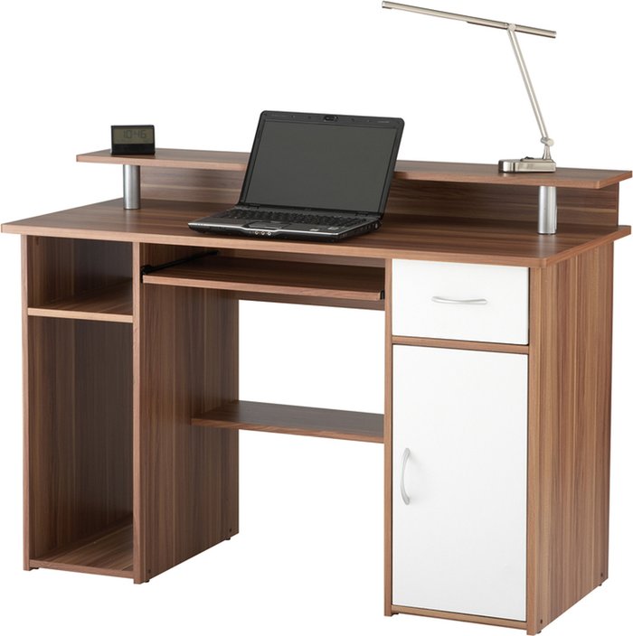 The Range | Alphason Alphason Albany Office Desk - Walnut Alphason Alphason Albany Office Desk - Walnut