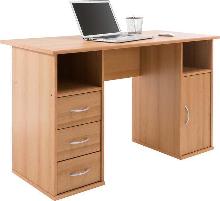 The Range | Alphason Alphason Maryland Wooden Office Desk - Beech Alphason Alphason Maryland Wooden Office Desk - Beech